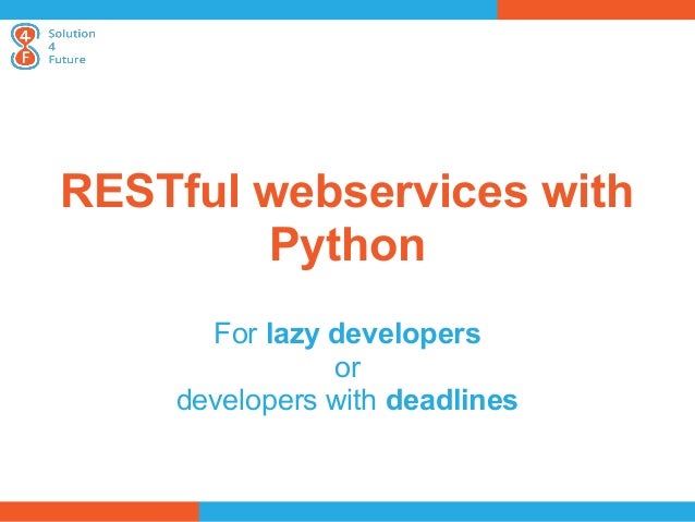 Writing restful web services in python python rest api server